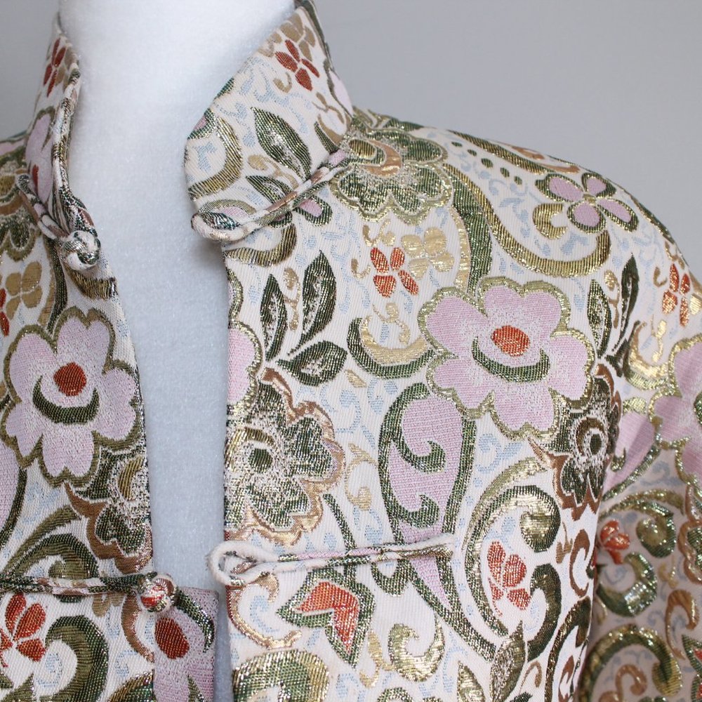 No Brand Baroque Jacquard Paisley Metallic Jacket - Picture 3 of 9